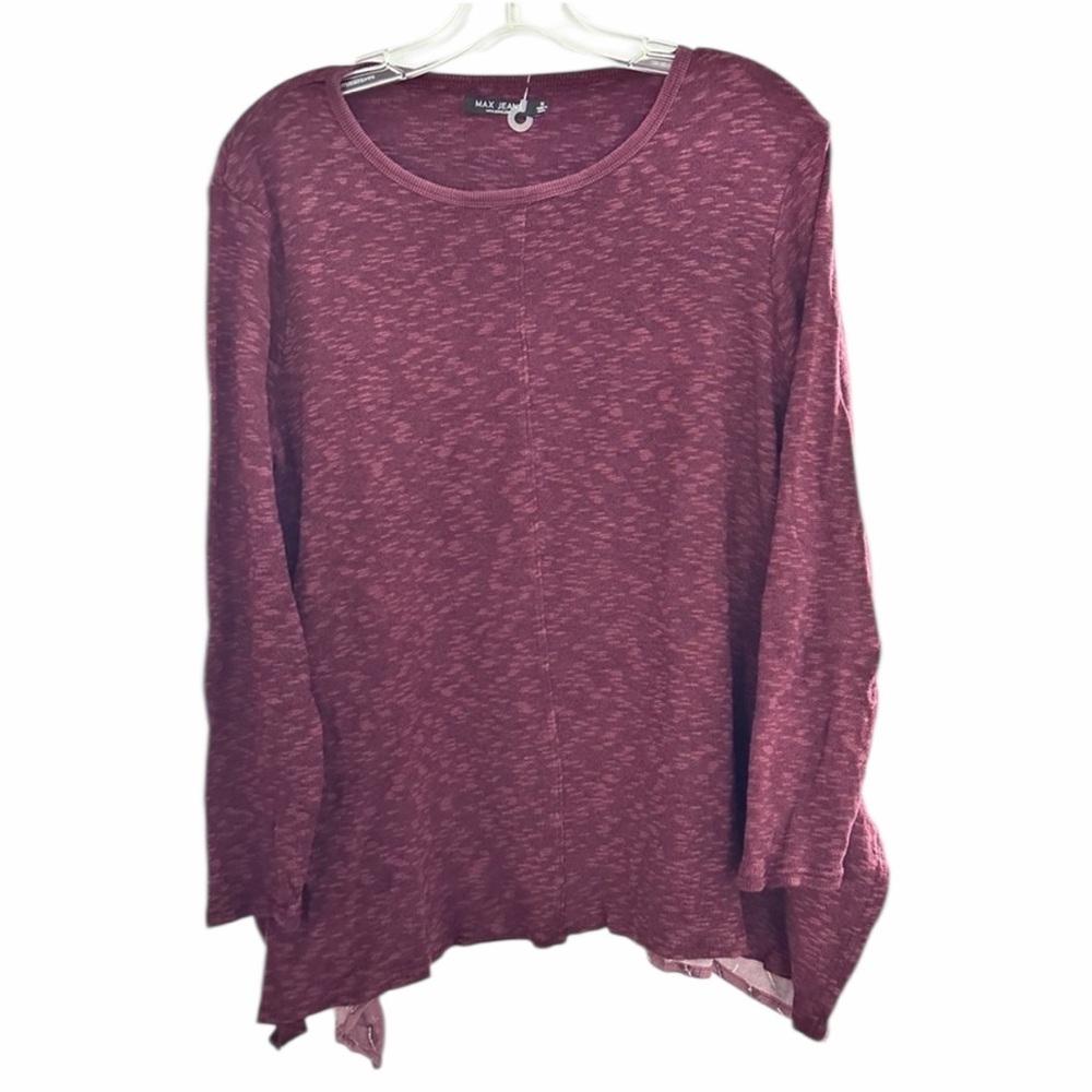 Max Jeans Women’s Top - Size Medium - New Without Tags - Color: Maroon/Purple